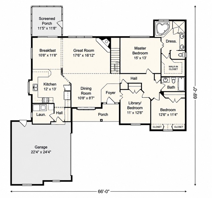 The Carrollton II floor plan