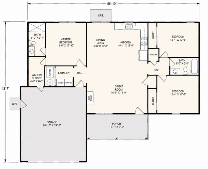 The Driftwood floor plan