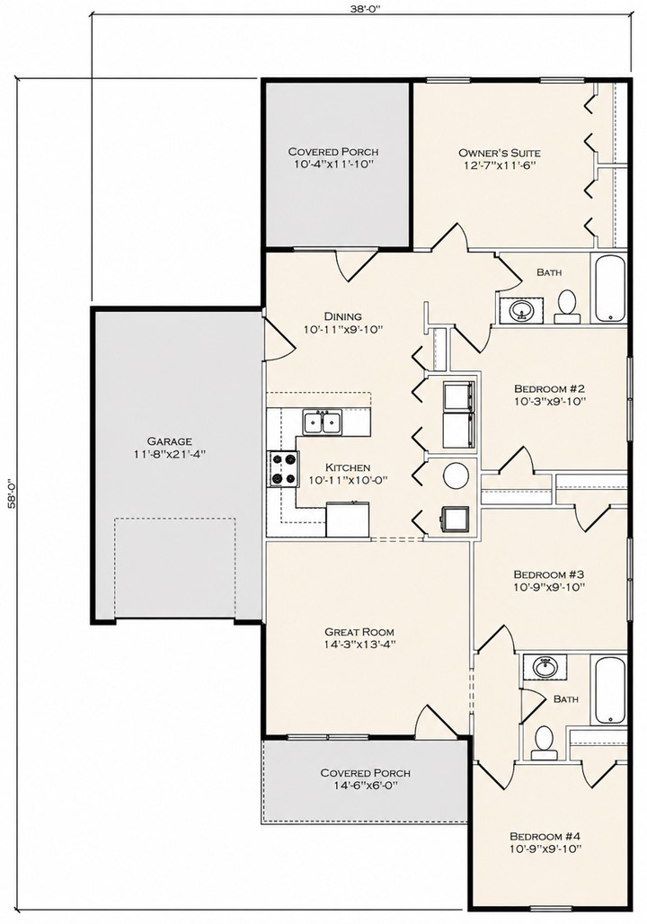The Saylor floor plan