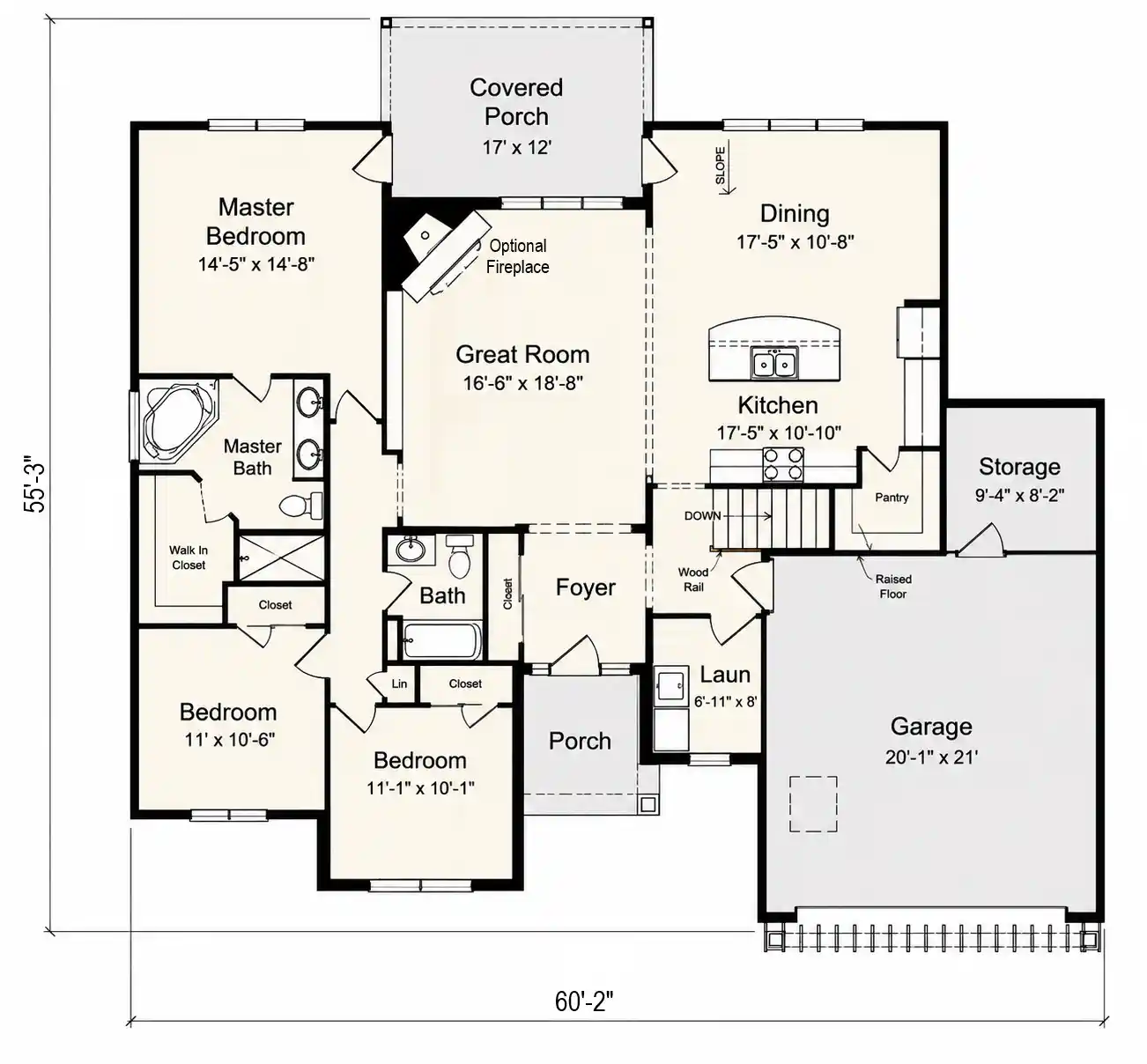 The Piedmont floor plan
